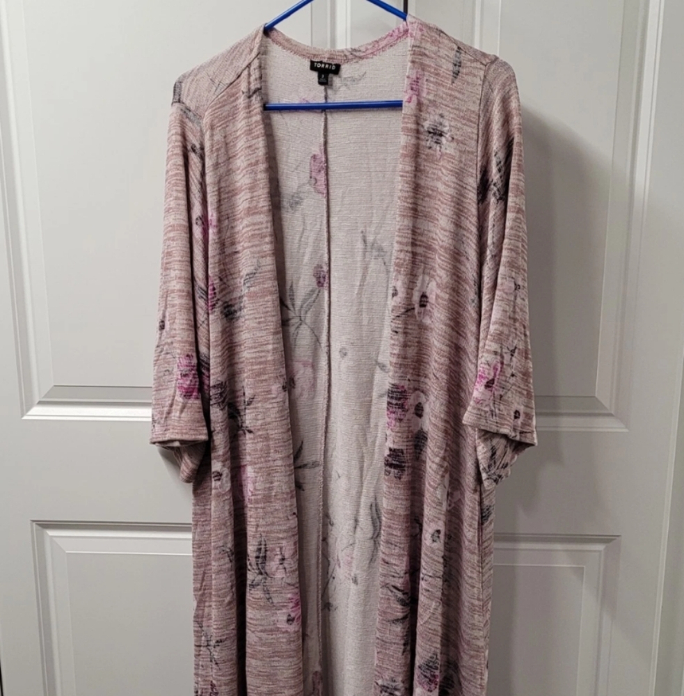 Torrid Cardigan Sweater Women's Size: 3 Open Front Floral
